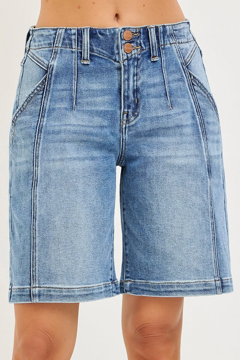 RISEN 2-Button Slouchy Jorts with Pockets sold by G-Style USA product image thumbnail 3