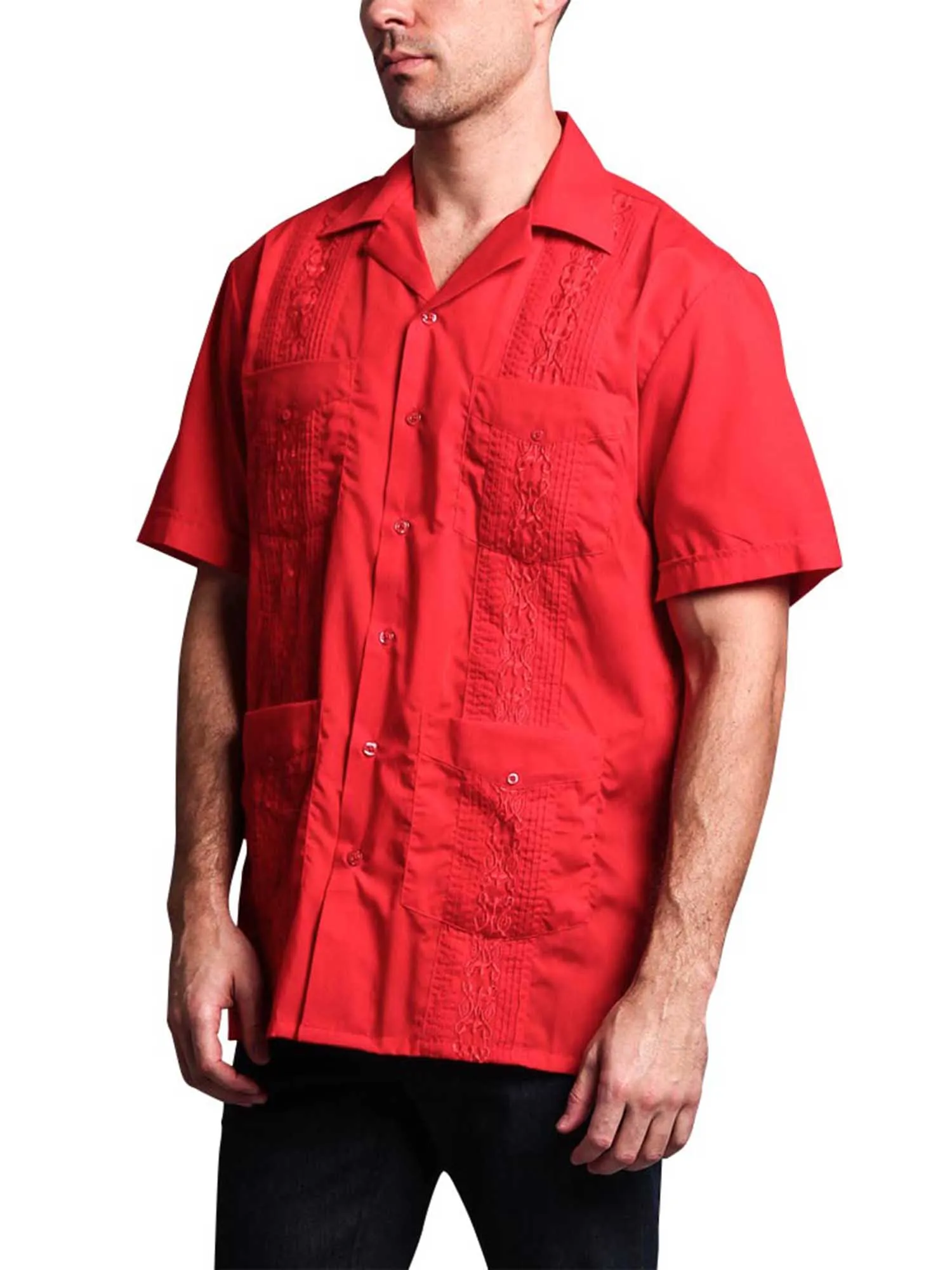 Guayabera Embroidered Pleated Cuban Shirt sold by G-Style USA product image thumbnail 2