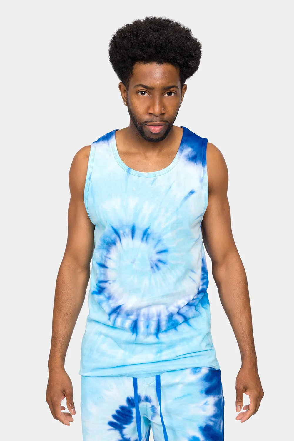 Pastel Contrast Swirl Tie Dye Cotton Tank Top Shorts Set sold by G-Style USA product image thumbnail 5