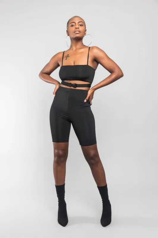 Buckled Crop Top Set made by G-Style USA