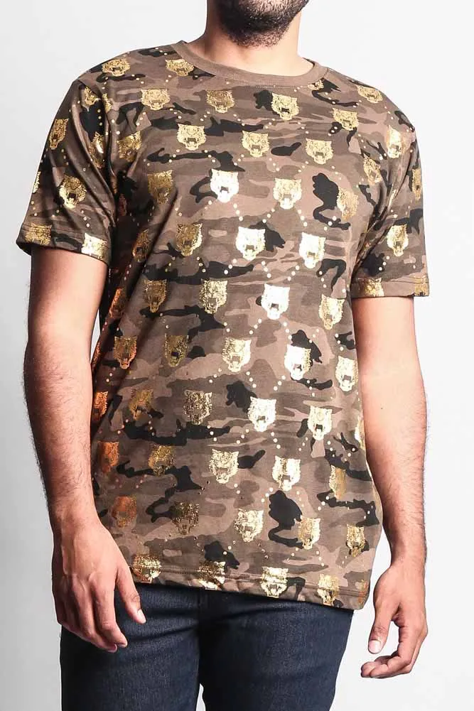 Camo Foil Tiger Head T-Shirt sold by G-Style USA product image thumbnail 5
