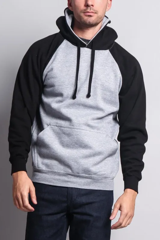 Contrast Raglan Sleeve Pullover Hoodie sold by G-Style USA