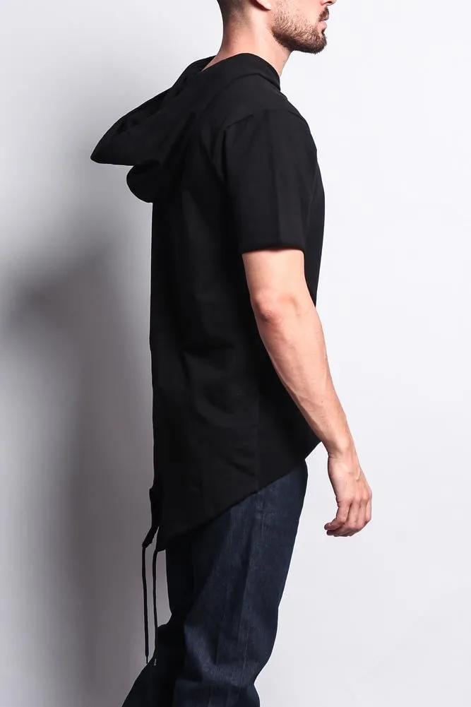 Long Length Short Sleeve Fishtail Pullover Hoodie sold by G-Style USA product image thumbnail 4