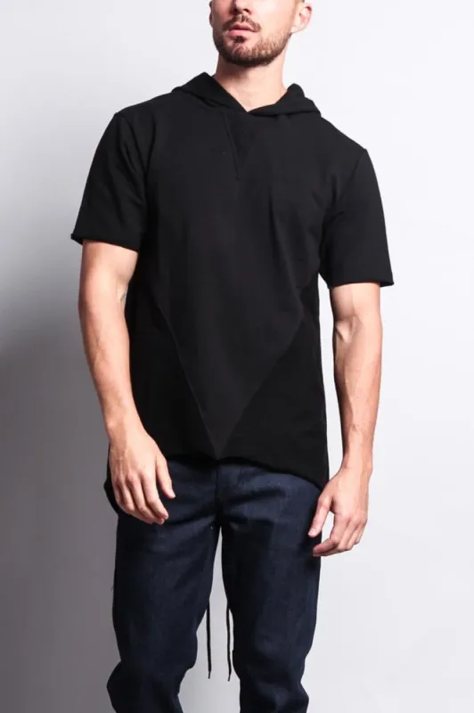 Long Length Short Sleeve Fishtail Pullover Hoodie sold by G-Style USA