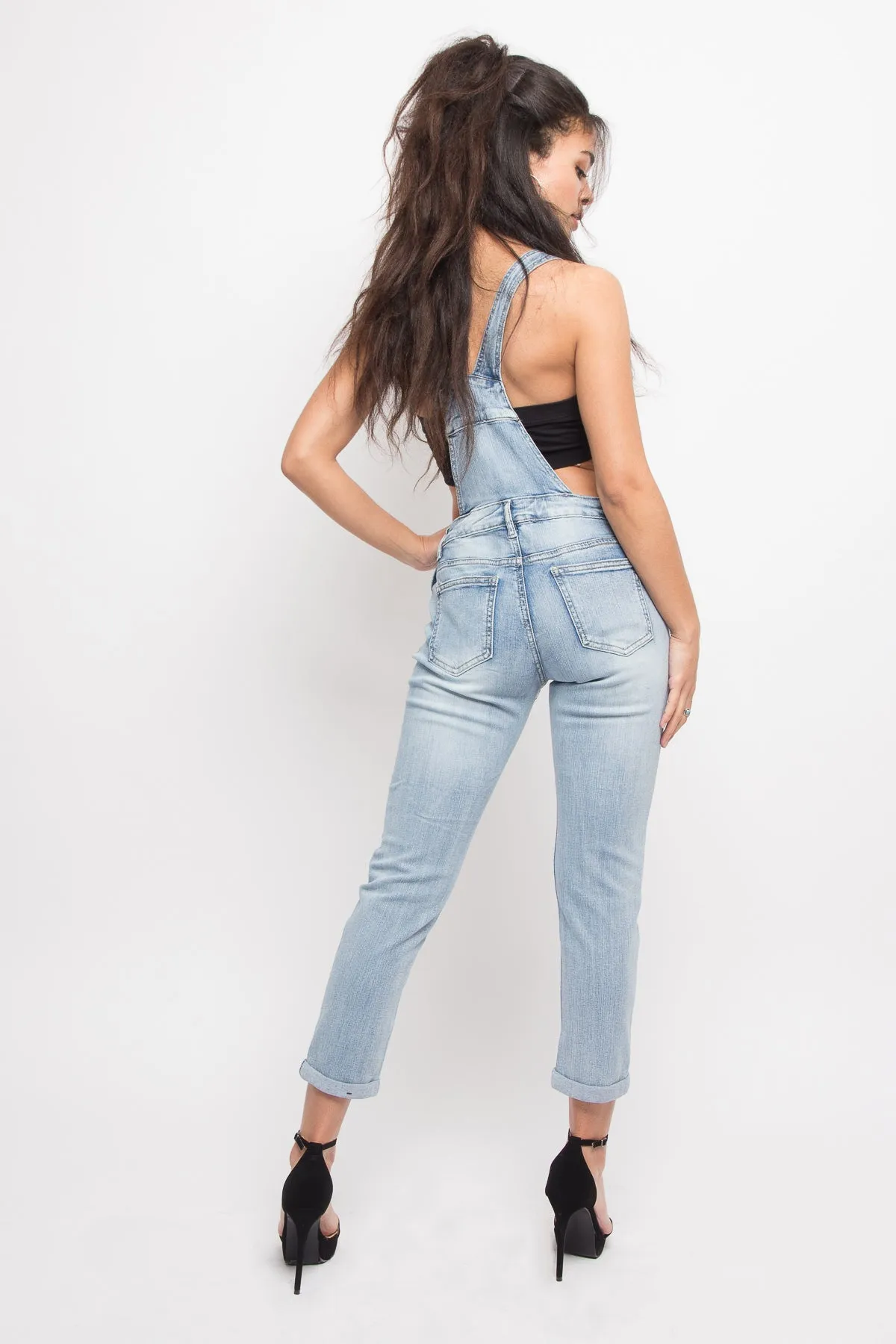 Destroyed Denim Overalls sold by G-Style USA product image thumbnail 3