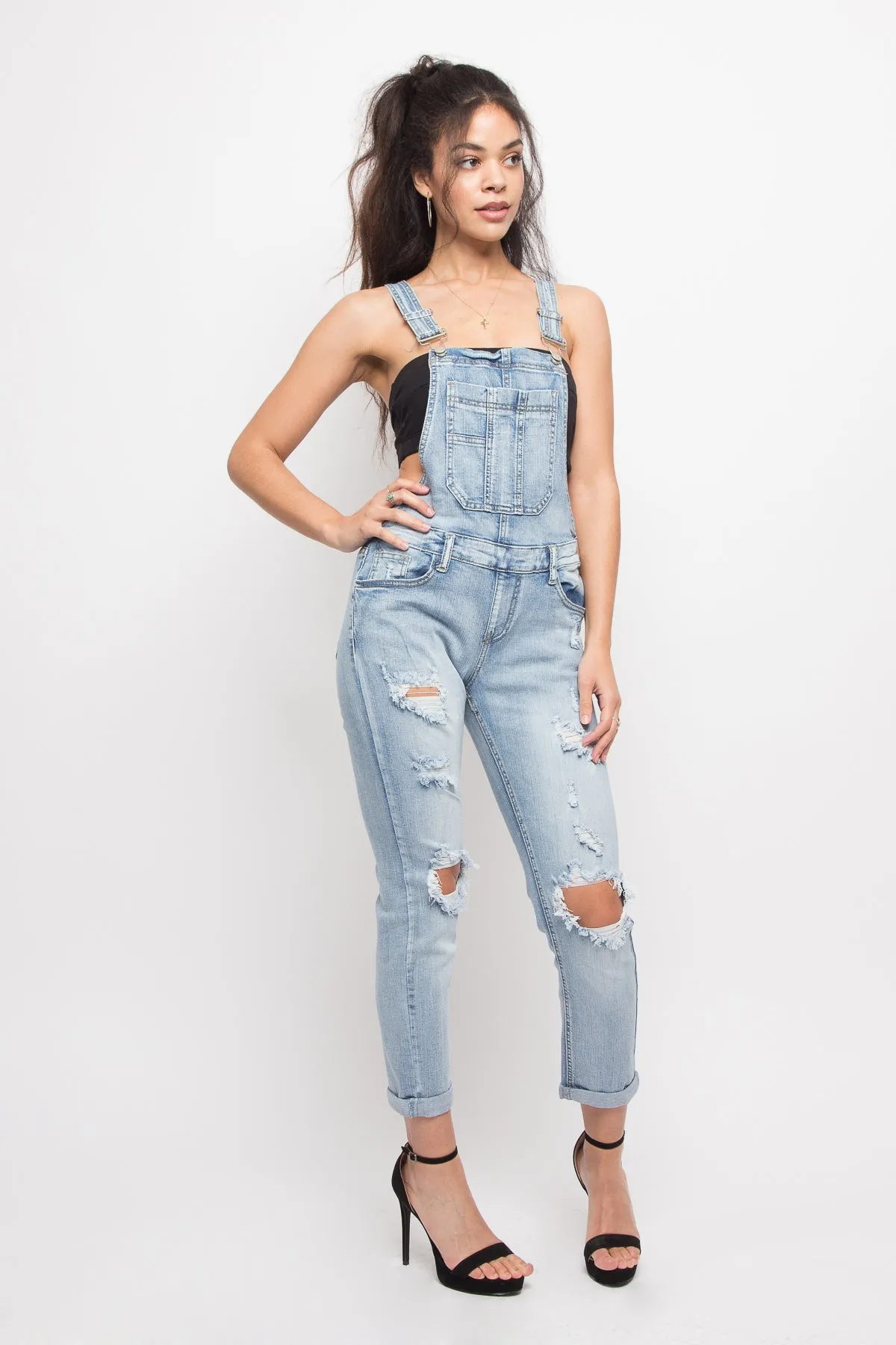 Destroyed Denim Overalls sold by G-Style USA product image thumbnail 5