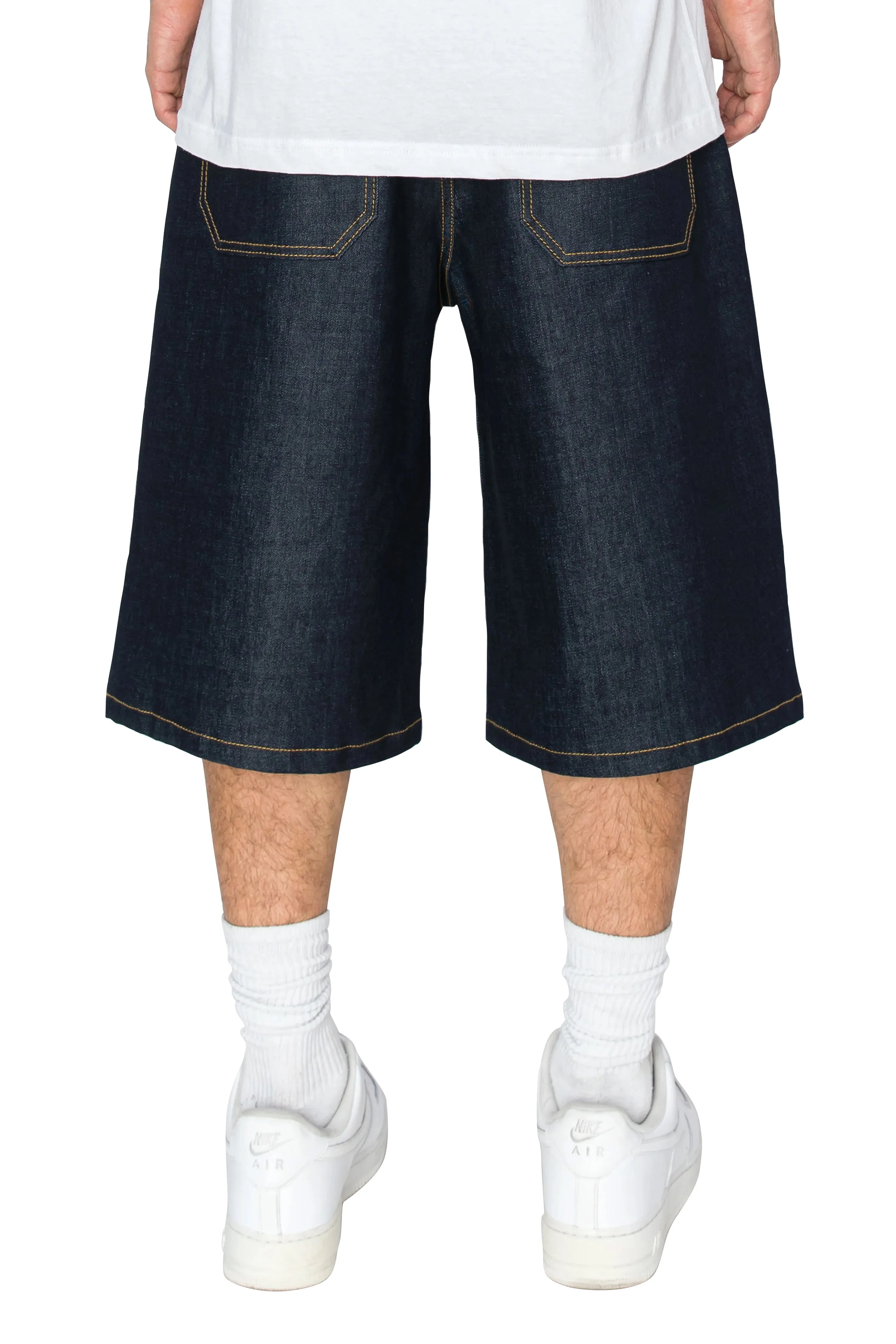 Men's Baggy Fit Raw Denim Shorts sold by G-Style USA product image thumbnail 4