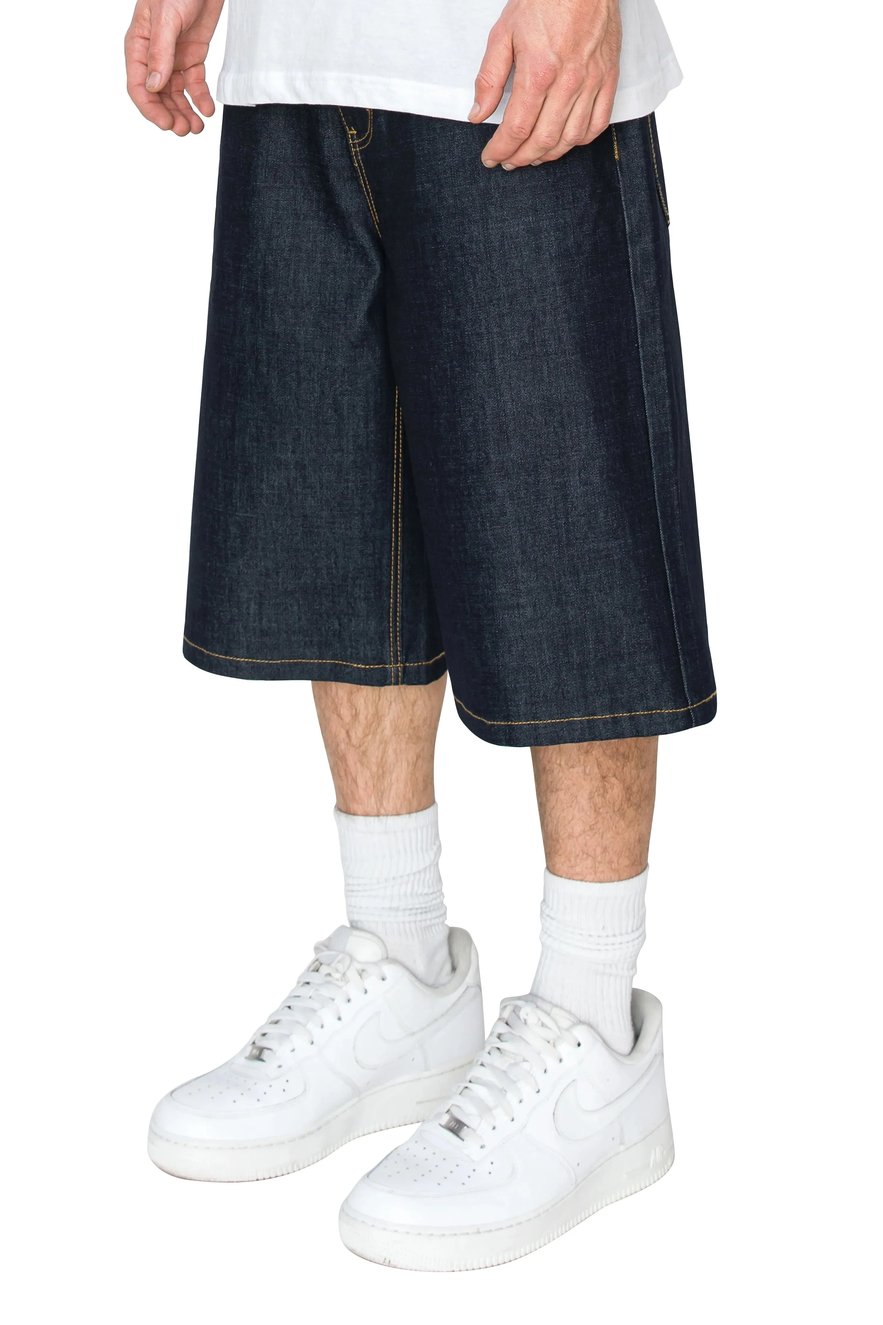 Men's Baggy Fit Raw Denim Shorts sold by G-Style USA product image thumbnail 2