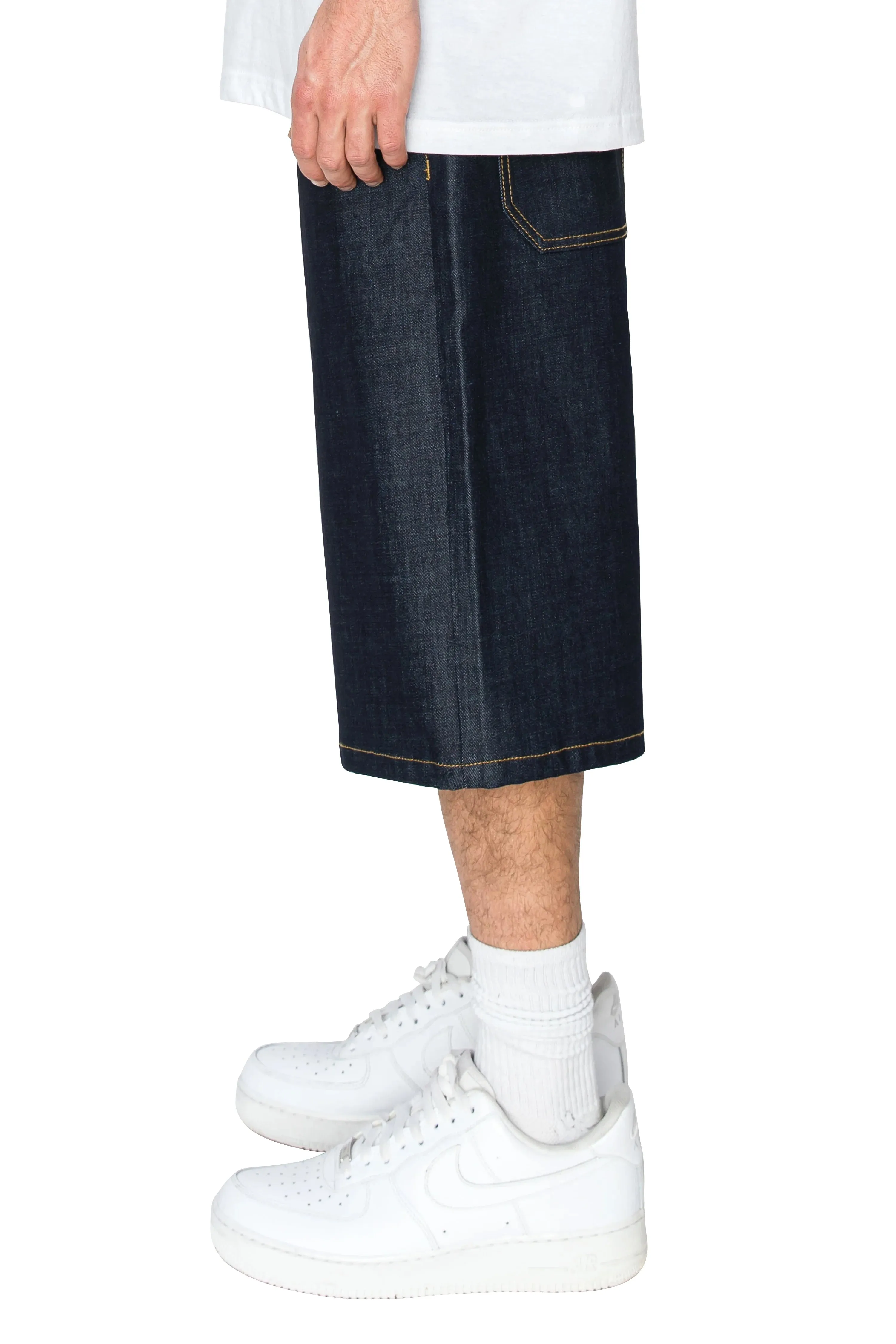 Men's Baggy Fit Raw Denim Shorts sold by G-Style USA product image thumbnail 3
