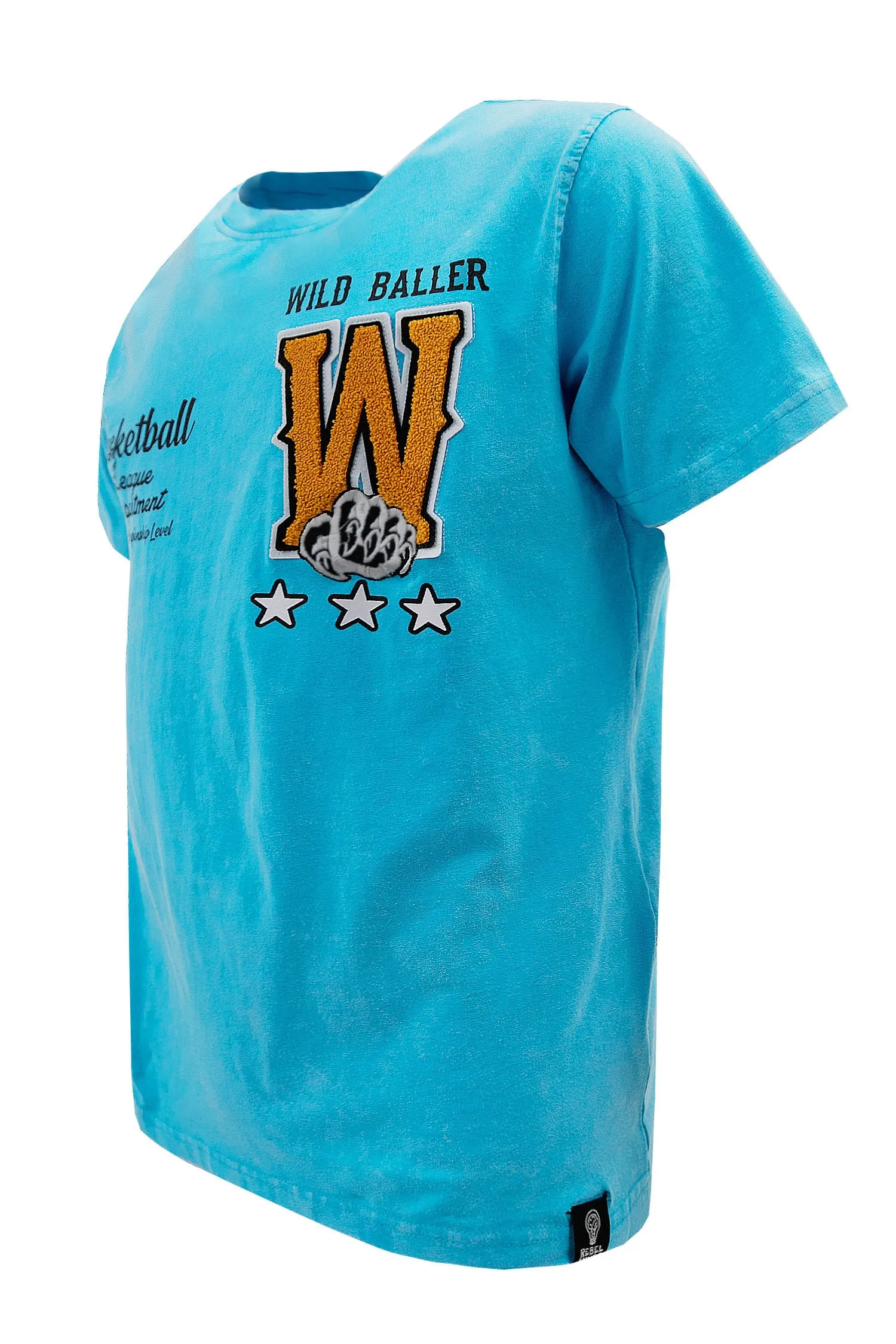 Men's Wild Baller Chenille Patch Graphic T-Shirt sold by G-Style USA product image thumbnail 2