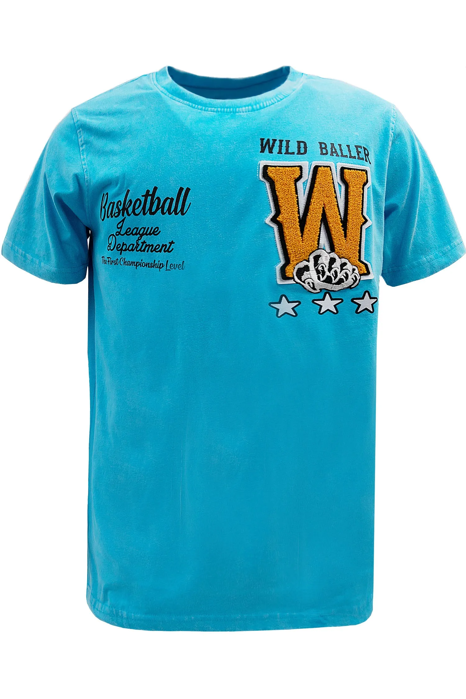 Men's Wild Baller Chenille Patch Graphic T-Shirt sold by G-Style USA