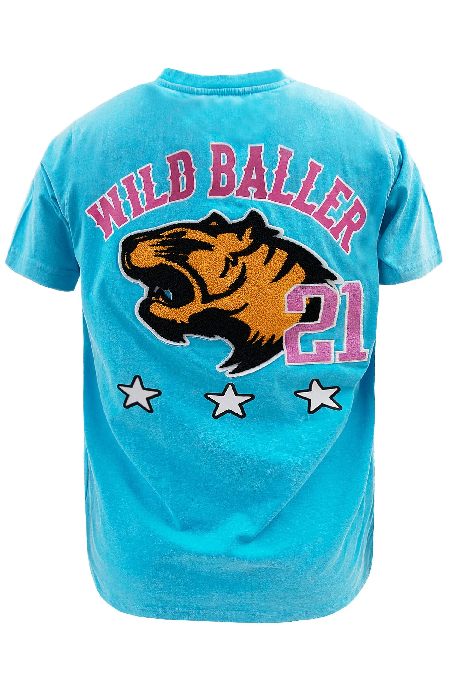 Men's Wild Baller Chenille Patch Graphic T-Shirt sold by G-Style USA product image thumbnail 3
