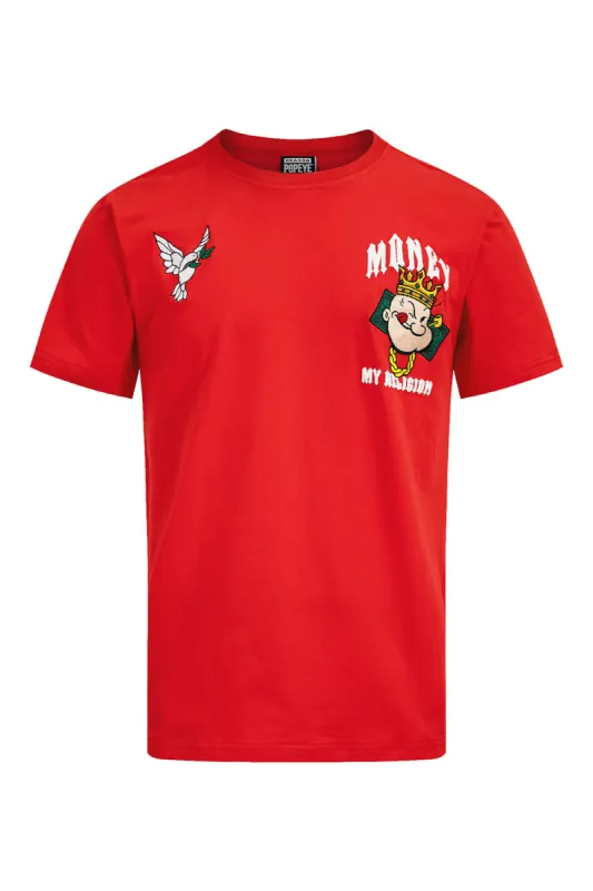 Men's Popeye My Religion Embroidery Graphic T-Shirt sold by G-Style USA