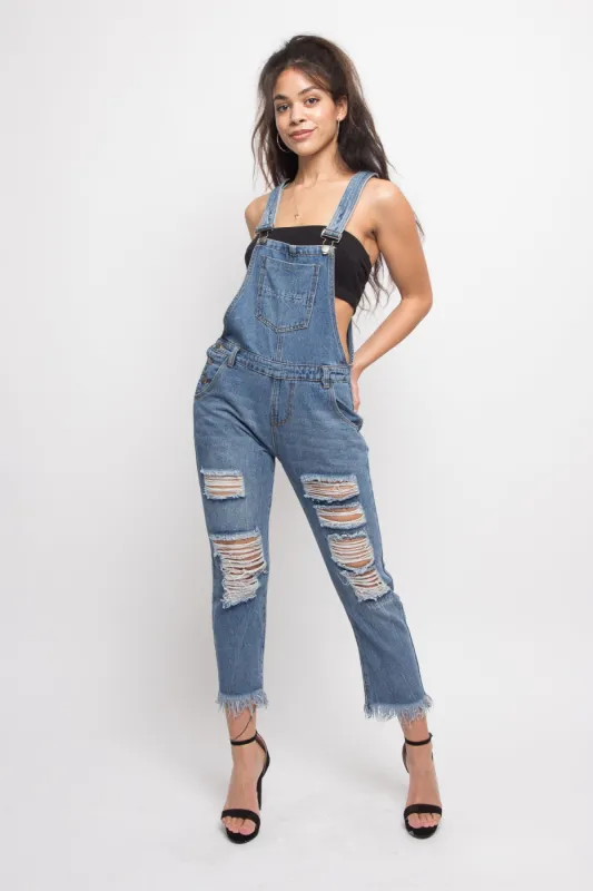 Distressed Denim Overall sold by G-Style USA