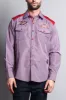 Long Sleeve Checkered Embroidered 22 Button Up Shirt sold by G-Style USA
