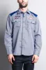 Long Sleeve Checkered Embroidered 22 Button Up Shirt sold by G-Style USA