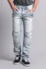 Quilted Ripped Washed Biker Jeans sold by G-Style USA