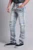 Quilted Ripped Washed Biker Jeans sold by G-Style USA