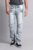 Quilted Ripped Washed Biker Jeans sold by G-Style USA