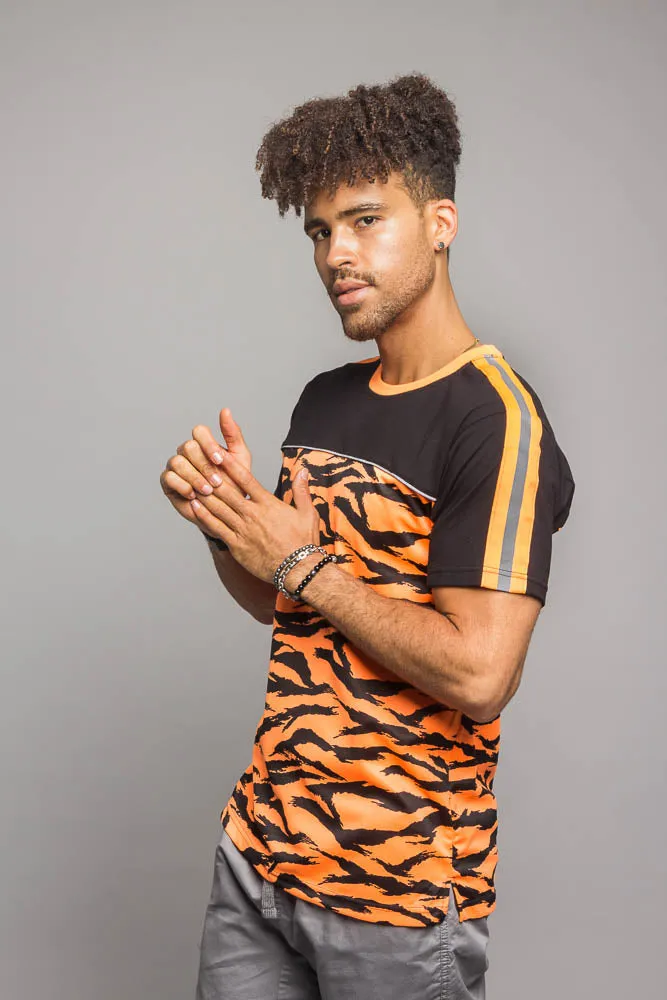 Reflective Tiger Striped T-Shirt sold by G-Style USA