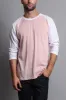 Men's Baseball T-Shirt (Dirty Pink/White) sold by G-Style USA