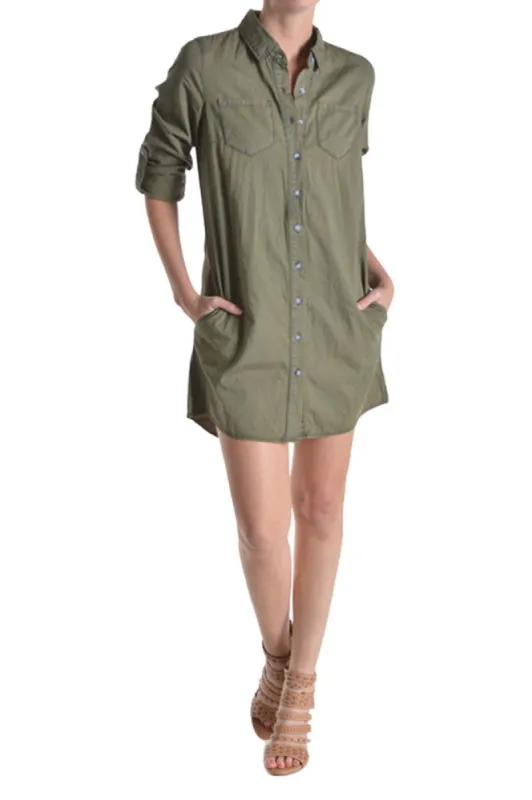 Women's Colored Denim Shirtdress sold by G-Style USA