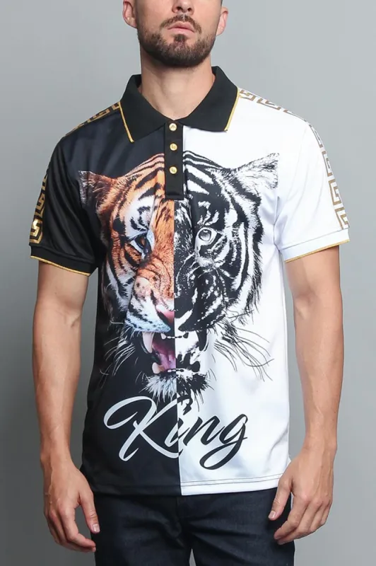 King Contrast Tiger Polo made by G-Style USA