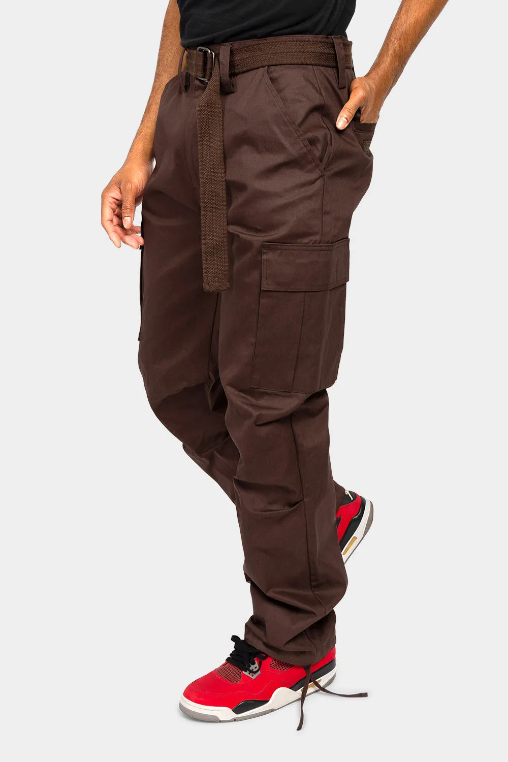 Essential Canvas Cargo Pants with Belt sold by G-Style USA product image thumbnail 3