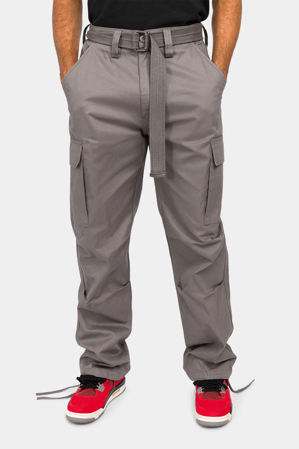 Essential Canvas Cargo Pants with Belt sold by G-Style USA