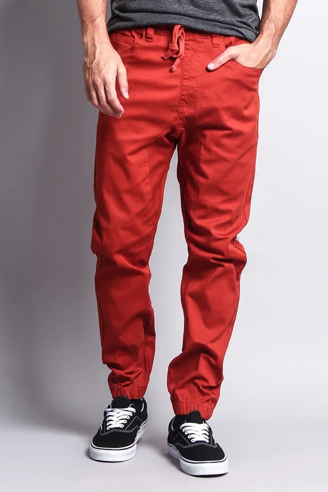Men's Jogger Twill Pants (Burnt Orange) sold by G-Style USA