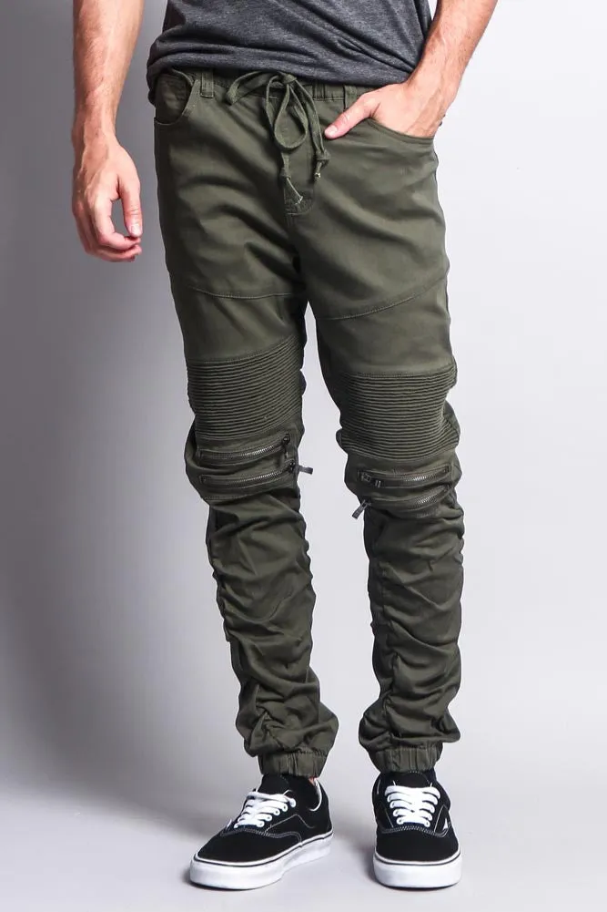 Scrunch Stacked Biker Twill Jogger Pants sold by G-Style USA product image thumbnail 3