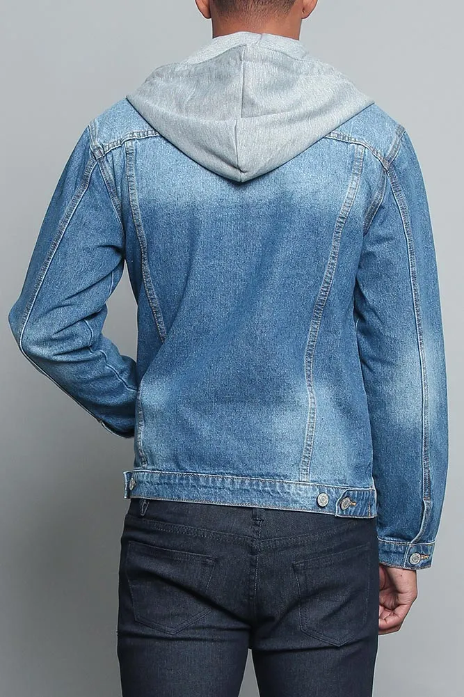 Hooded Denim Jacket sold by G-Style USA product image thumbnail 3