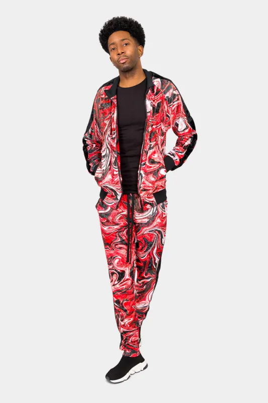 Marble Velour Velvet Trackset sold by G-Style USA
