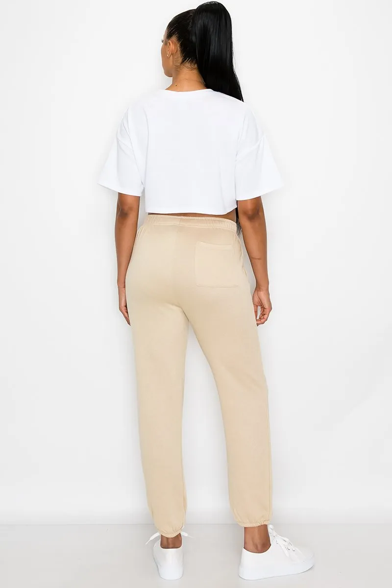 Essential Solid Lightweight Fleece Sweatpants sold by G-Style USA product image thumbnail 2