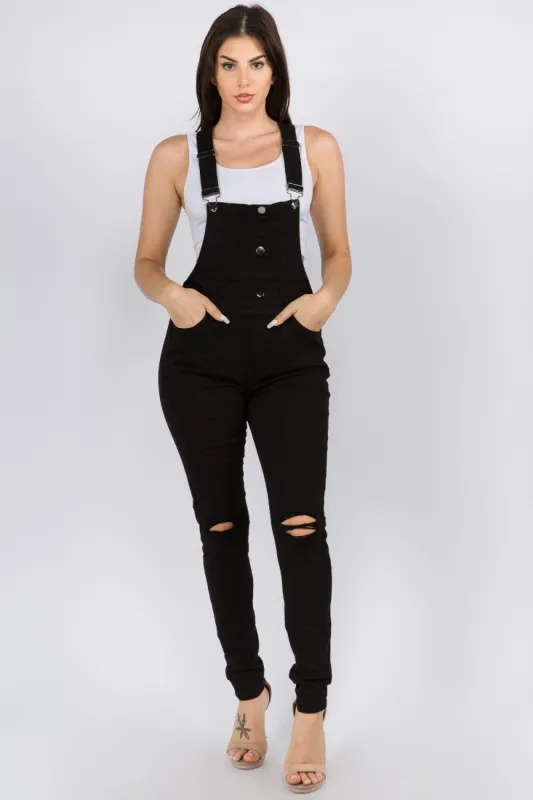 Essential Button Down Color Denim Overalls sold by G-Style USA