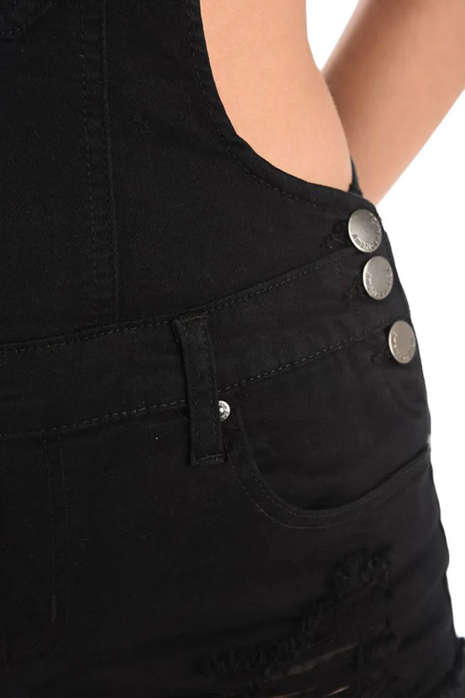 Women's Ripped Cutoff Shorts Overalls sold by G-Style USA product image thumbnail 5