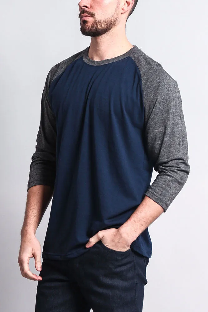 Men's Baseball T-Shirt (Navy/Charcoal) sold by G-Style USA product image thumbnail 2