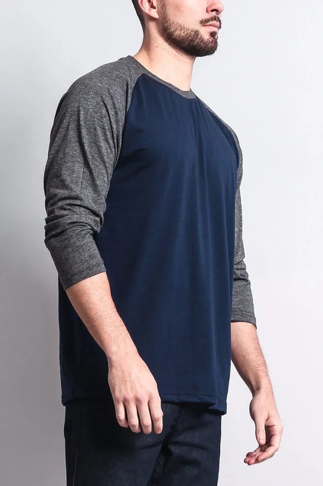 Men's Baseball T-Shirt (Navy/Charcoal) sold by G-Style USA product image thumbnail 4