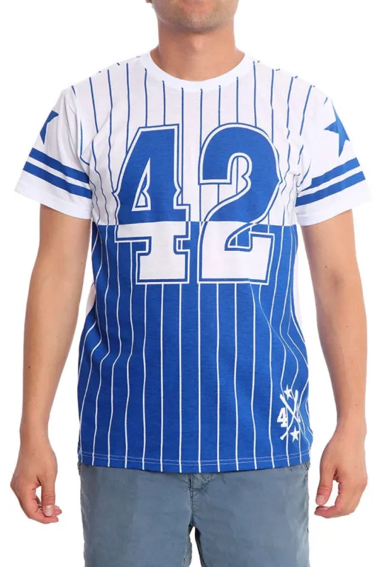 42 Star Pinstripe Baseball T-Shirt sold by G-Style USA