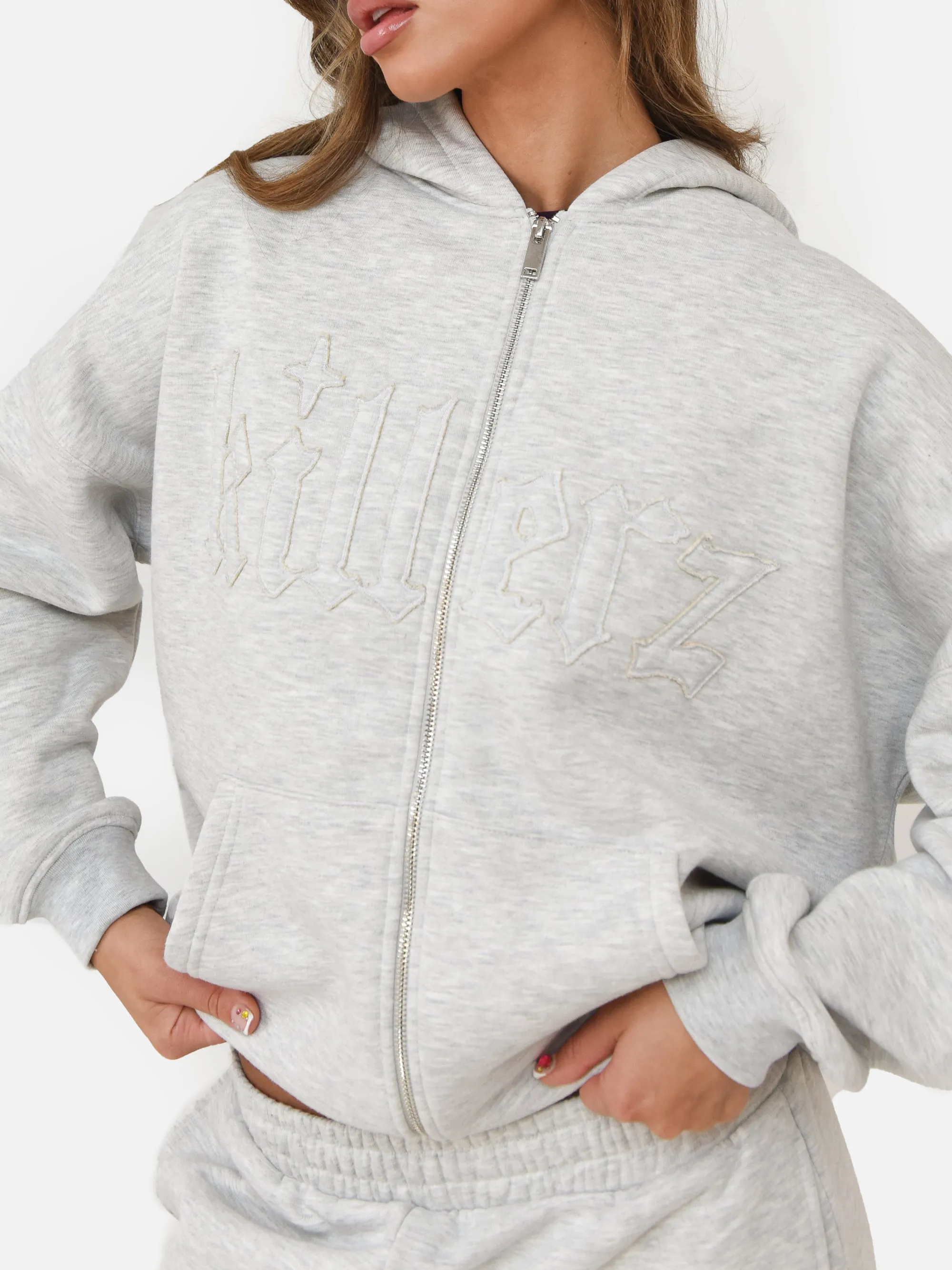 APPLIQUÉ ZIP UP HOODIE sold by To Kill product image thumbnail 2