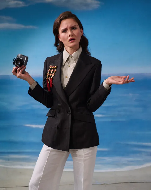 Jacket - Black Herringbone Wool-Linen-Blend sold by Maximilian Mogg