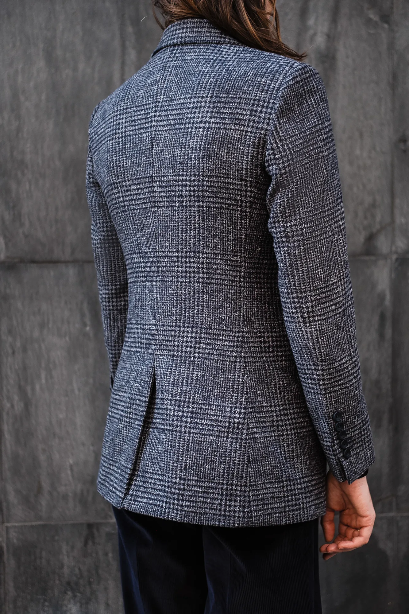 Jacket - Blue Wool-Linen-Cotton-Alpaca Blend by Ferla sold by Maximilian Mogg product image thumbnail 4