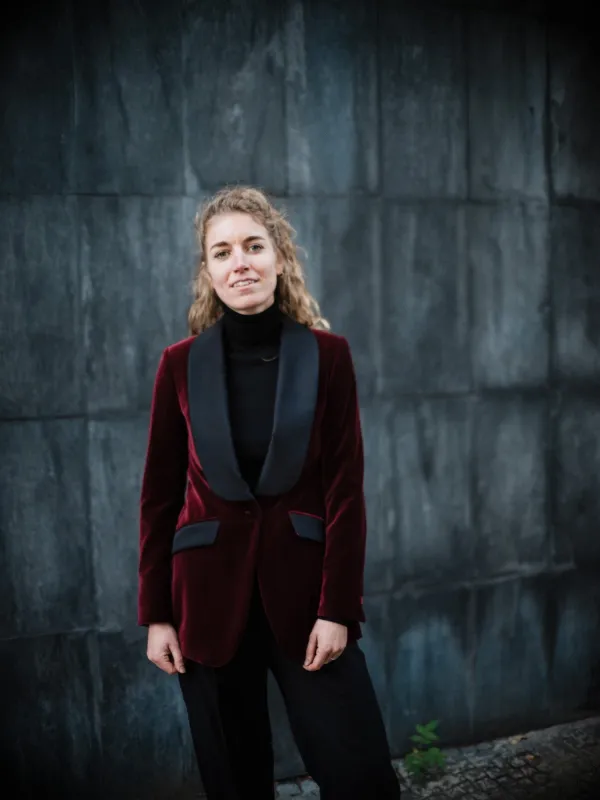 Tuxedo - Burgundy Velvet & Wool-Mohair-Blend sold by Maximilian Mogg