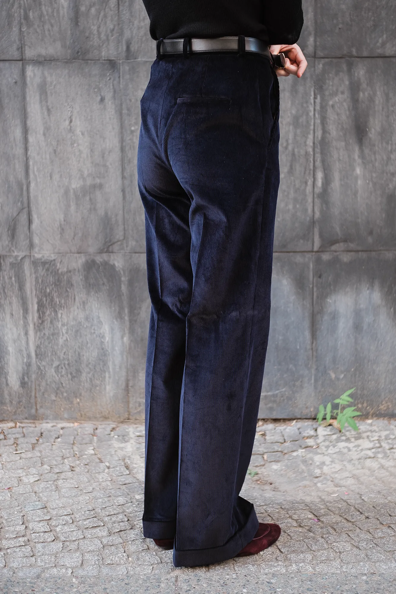 Trousers - Navy medium-whale corduroy sold by Maximilian Mogg product image thumbnail 2