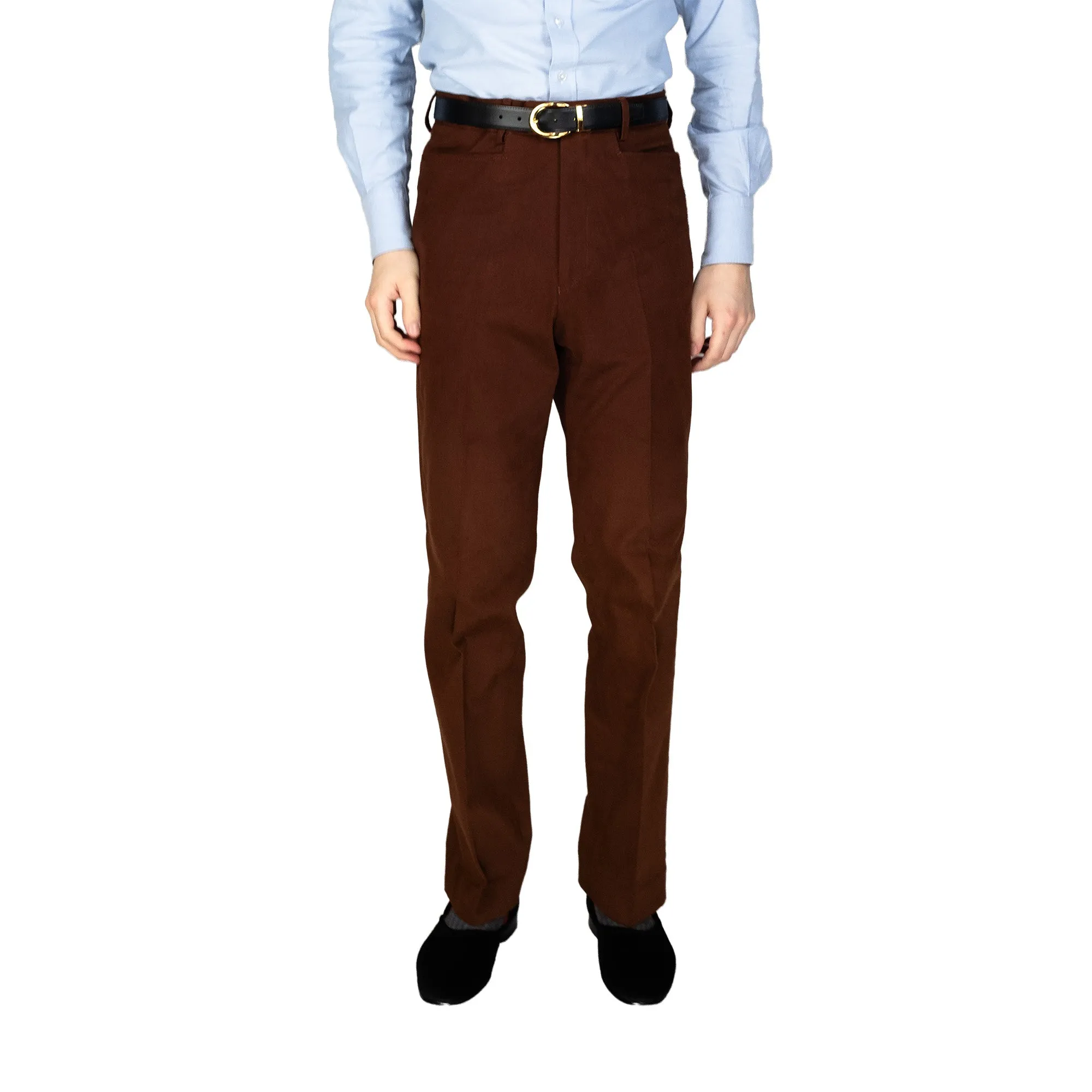 Chino - Reddish brown cotton twill sold by Maximilian Mogg product image thumbnail 2