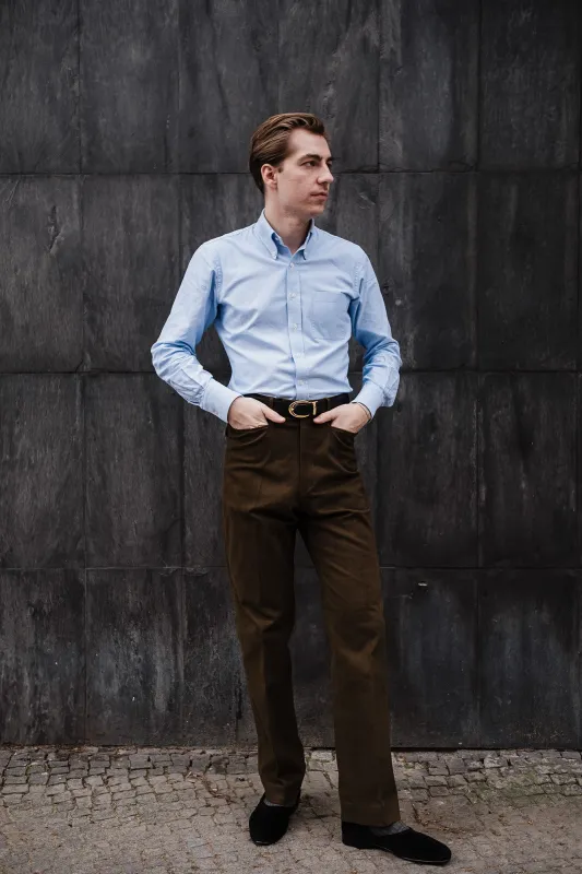 Chino - Khaki cotton twill sold by Maximilian Mogg