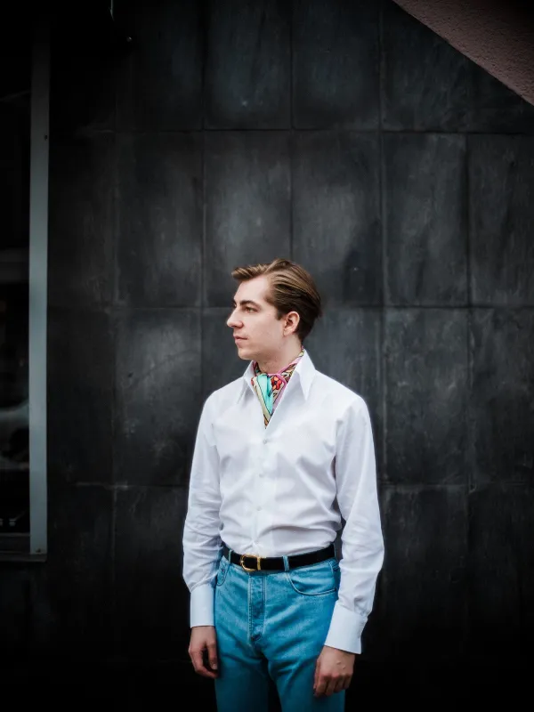 Shirt - White Giro Inglese One-Piece Collar sold by Maximilian Mogg