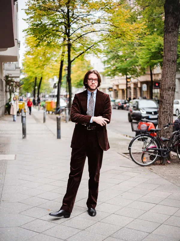 Jacket - chocolate medium wale corduroy sold by Maximilian Mogg