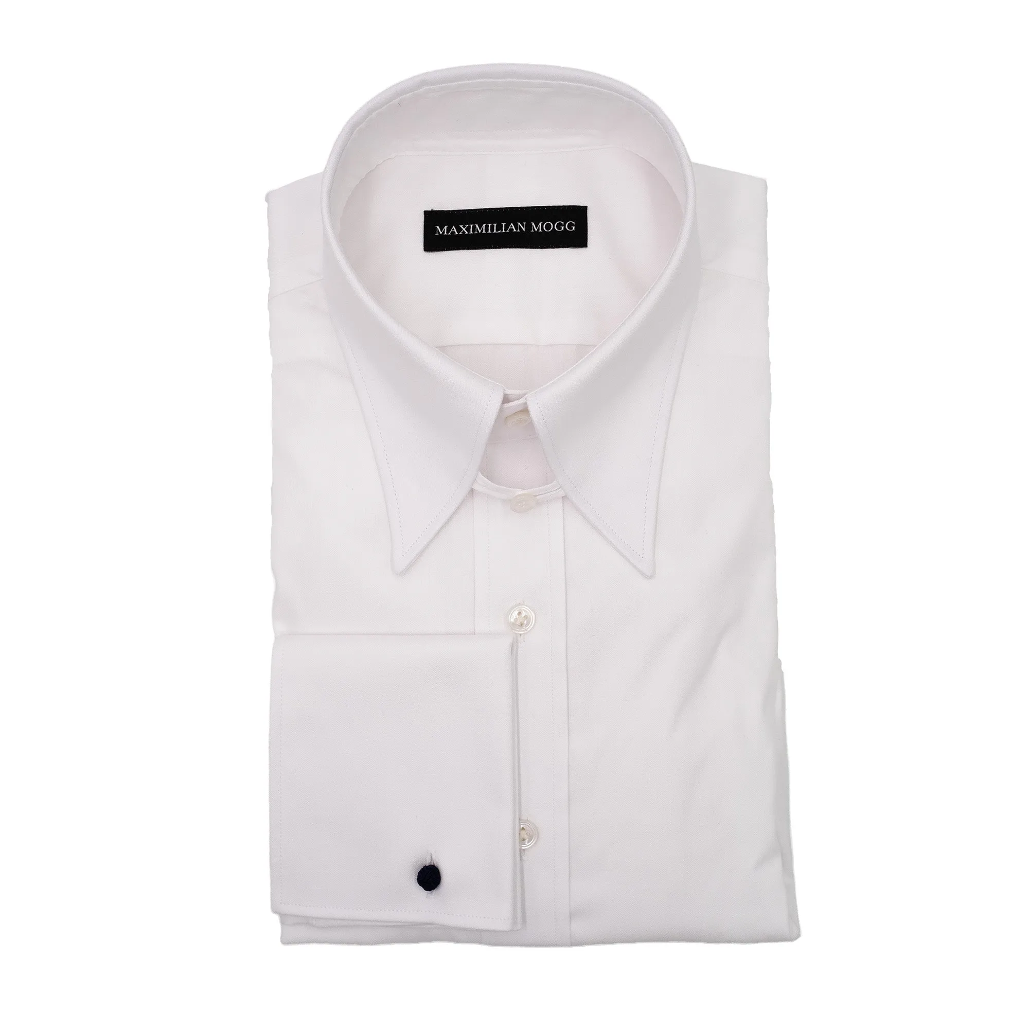 Shirt - White pinpoint spearpoint tab sold by Maximilian Mogg product image thumbnail 2