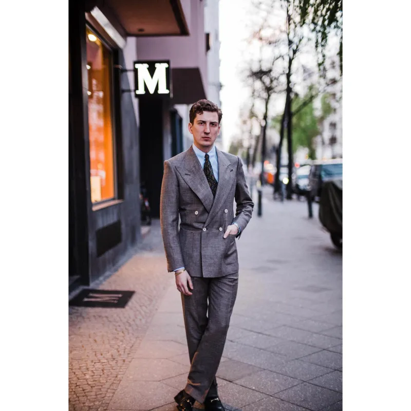 Suit - Brown wool-linen-blend sold by Maximilian Mogg